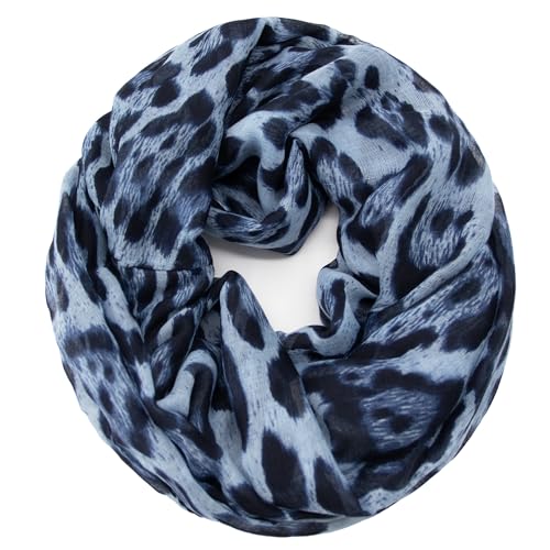Glamexx24 Damen Loop Schal Leopard Muster Langschal Schlauchschal Tuch Loopschal Mädchen Animal Print Tuch
