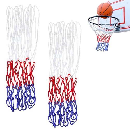 2 Stück Basketballnetz,Basketball Ersatz Netz,Basketball Netz,Basketball Netz Wetterfest,Netz Für Basketballkorb,Basketballnetz Outdoor Wetterfest Für Basketballkorb, Spielplatz