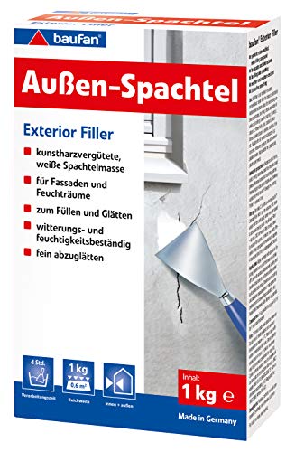 Baufan Außen Spachtel, auf Zementbasis, 1 kg, transparent