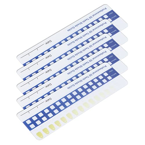 Zahnaufhellungs-Farbschlüssel, 5 Stück, Haushalts-Zahnfarbtabelle, Zahnpflege, Zahnpflege, Zahnarzt