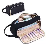 KALIDI Federmäppchen, Etui Große Kapazität 2 Fach Federtaschen Unisex Mäppchen Stiftetasche Bleistift Beutel Schulsachen Pencil Case mit Tragegriff für Schule Büro Mädchen Damen Student