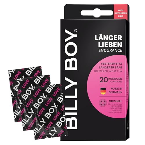 BILLY BOY Kondome Länger Lieben 20er | 52 mm | Kondome für ein längeres und intensiveres Erlebnis (1x20 Stück)