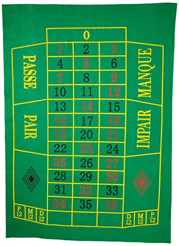 Weiblespiele 320564 - Roulette Spielplan 130 x 90 cm, ['Rot', 'Schwarz']