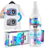 Sublimationsspray, Schnell Trocknend & Super Haftend, Sublimationsbeschichtungsspray für Alle Stoffe, Karton, Tragetaschen, Kissen, Tassen, Segeltuch, Hochglänzende Leuchtende Farben