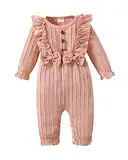 puseky Neugeborenes Säugling Baby Mädchen Kleidung Geraffte Strampler Jumpsuit Spielanzug Niedliche Baby Mädchen Kleidung für 3-6 Monate