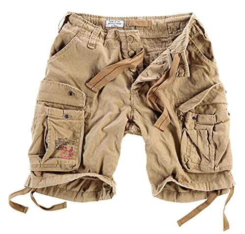 Surplus Raw Vintage Airborne Vintage Herren Cargo Shorts, beige, M