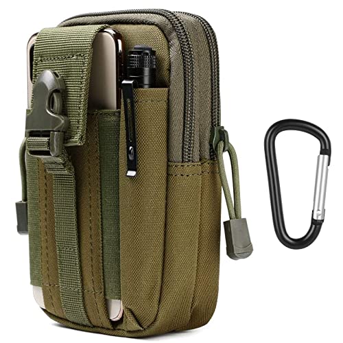 flintronic Taktische Hüfttaschen, Militär Kompakt Gürteltasche Multifunktional Bauchtasche Tasche Beutel für Camping Wandern Radfahren Klettern und Reisen Mit Karabiner