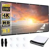 Aininxun Beamer Leinwand 60 Zoll Projektor Leinwand Outdoor 16: 9 HD Projector Screen Beamer Leinwände Faltbar Projektionsleinwand Beamerleinwand Outdoor Beamer Leinwand für Camping Heimkino