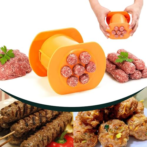 Cevapcici Presse, Cevapcici Maker, 7 Löchern Hot Dog Maker, Manual Für Hausgemachte Würste Fleischbällchen Former