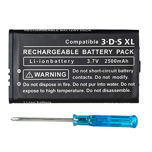 OSTENT 2500mAh 3.7V Wiederaufladbare Lithium-ionen Akku + Tool Kit Pack Kompatibel für Nintendo 3DS LL/XL