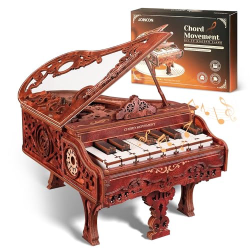 FUNPOLA 3D Holzpuzzle für Erwachsene, spielbares mechanisches Klaviermodell mit funktionsfähiger Tastatur. Kreativer Heimdekor-Bausatz, ideales Festivalgeschenk für Erwachsene & Kinder (Standard)