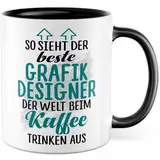 Grafikdesigner Tasse Grafikdesigner Geschenk So sieht der beste Grafikdesigner der Welt aus Geschenkidee Kaffee-Becher Beruf Kaffeetasse lustig