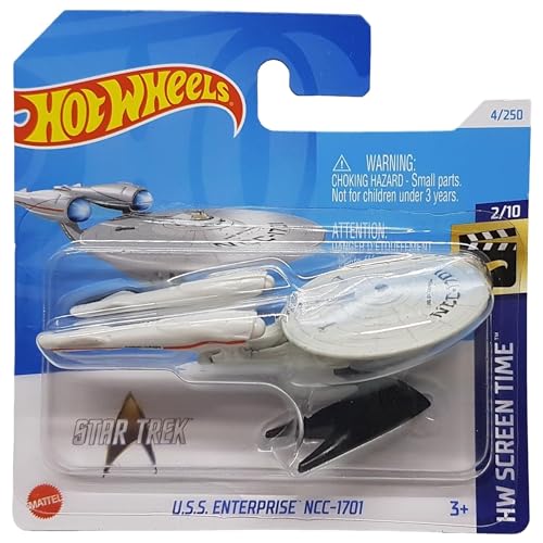 Hot Wheels - U.S.S. Enterprise NCC-1701 - HW Screen Time 2/10 - HTB32 - Short Card - Star Trek - Mattel 2024