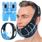 REVIX Wisdom Zahn Kühlpads Kopfwickel mit 3D-Nähkiefer-Eisbeutel für Gesicht, Oralchirurgie, Schmerzlinderung für TMJ, Zahnextraktion und entfernte Zähne, extra eng anliegende Passform, 4 Stück