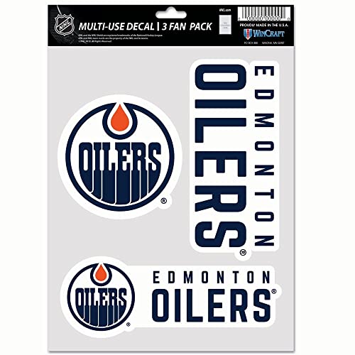 Wincraft Edmonton Oilers Multi-Use NHL Aufkleber-Set (3 STK.)