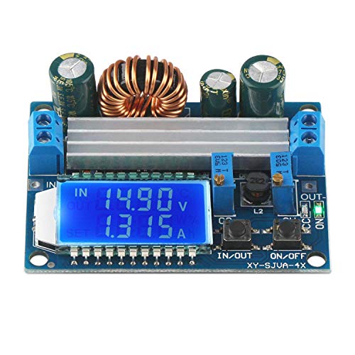 ARCELI Buck Boost Converter Anzeige, Buck Boost Board DC 5,5-30 V 12 V zu DC 0,5-30 V 5 V 24 V Einstellbare Konstantstromspannung Step UP Down Spannungsregler 3A 35W Netzteilmodul