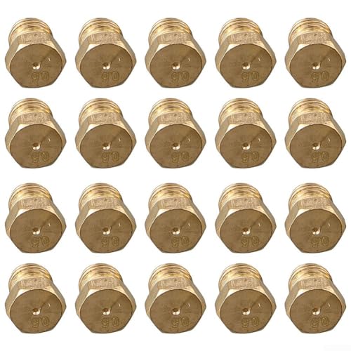 Entgoinggo Propangasbrennerdüsen-Set, 20 Stück, 0,5 mm Kupferdüsen, vielseitiges Umrüstset, für LPG-Umrüstsatz, für Brennerdüsen-Ersatzteile