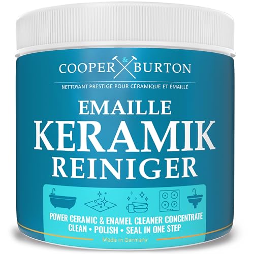 Keramik Intensiv Kraft Reiniger Konzentrat 0,5kg Reinigen polieren & versiegeln Reiniger für Emaille Porzellan zur Reinigung & Pflege von Armaturen Bad Badewanne Waschbecken Ceranfeld COOPER & BURTON