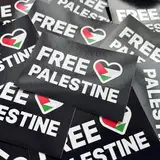 Free Palestine Aufkleber/Sticker 100 Stück, 8,5 cm Palästina Gaza Peace Filistin Apartheid River
