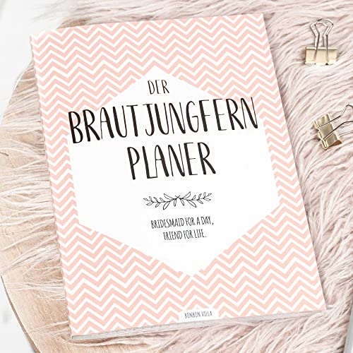 Planer mit Brautjungfer Aufgaben, Willst du meine Brautjungfer sein, Geschenk zum Fragen, Rosa, mit Tipps und Ideen