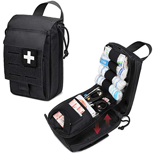 WYNEX Tactical Rip Away Erste-Hilfe-Beutel, lasergeschnittenes Design Molle EMT-Tasche Survival IFAK-Beutel blasen den medizinischen Notfallorganisator aus