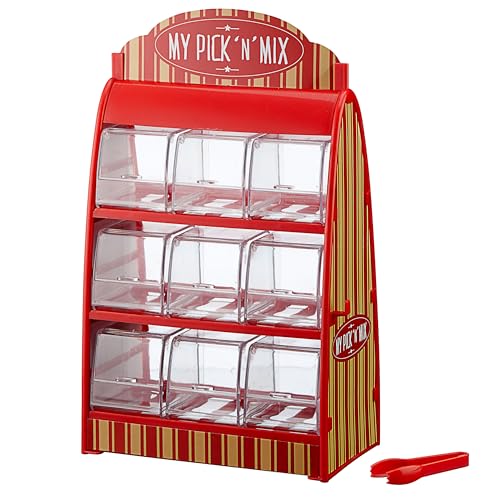 Cepewa Süssigkeitenspender Retro Süßigkeitenautomat mit Zange Weingummi Spender 50er Jahre Fruchtgummi Jellybeans Theke