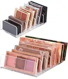 Xespis 2 Stück Lidschatten Organizer, Kosmetik , Schminktisch mit 7 Fächern, Acryl , Paletten Schminke, Make Up für Aufbewahrung