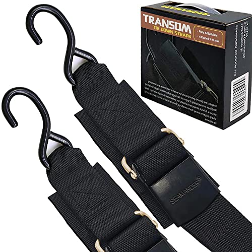 Seamander Marine Boat Trailer 5,1 cm Trailer Tansom Spanngurte (schwarz, 2-teilig)