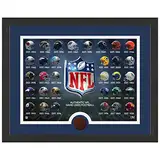 Highland Mint NFL Helm Collection mit Stück Game Used Football Bild 30x38cm