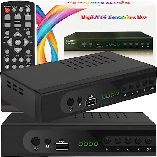 Retoo DVB-T2 Receiver mit HDMI Full HD 1080p, Digital Empfänger mit H.265 HEVC, Kabel-Receiver mit USB, Mediaplayer mit PVR, SCART, Terrestrischer Decoder, Fernbedienung, Schwarz