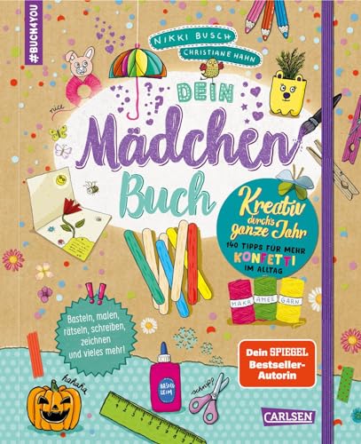 #buch4you: Dein Mädchenbuch: Kreativ durch's ganze Jahr: 140 Tipps für mehr Konfetti im Alltag | Bastelbuch ab 10 Jahren mit DIY-Ideen für Upcycling, ... Makramee, Handlettering und vielem mehr