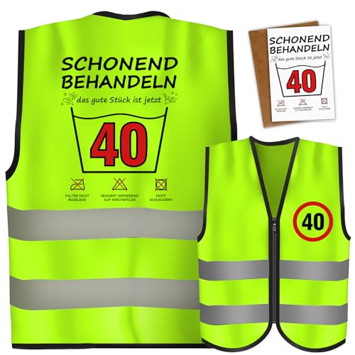 Giftota 40 Geburtstag für Männer und Frauen, mit Geburtstagskarte, Geburtstag Mann Geschenk, Geschenke Für Männer Geburtstag Weste, Lustige Geschenk Geburtstag, für Geburtstagsfeier, Eimer