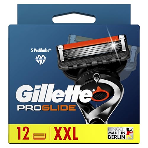Gillette ProGlide Rasierklingen für Rasierer, 12 Ersatzklingen für Nassrasierer Herren mit 5-fach Klinge