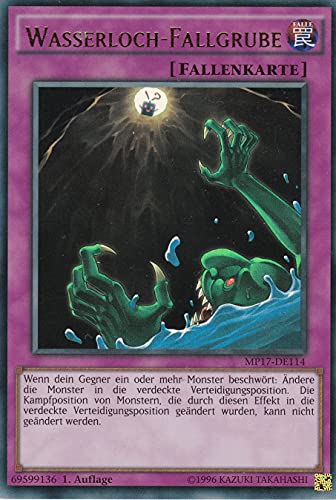MP17-DE114 - Wasserloch-Fallgrube - Ultra Rare - 1. Auflage - DEUTSCH - 2017 Mega-Tin Mega Pack - mit LMS Trading Fieldcenter-Karte Yugioh