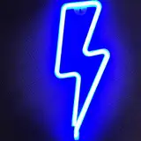 Letimor Led Blitz Neonlicht Nachtlicht für Schlafzimmer - Batterie oder USB Neon Sign Schild Lampe betriebene Leuchtreklamen für Wand Deko Kinderzimmer Party Wohnzimmer Weihnachten Neujahr