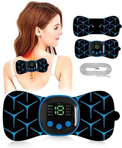 COODAY TENS Gerät Kabellos mit 2 Elektroden Pads,Schmerztherapie Kontrolle per Knopfdruck und 8 Programme19 Intensitätsstufen,MassageGerät Muskelstimulator für Arm,Bein,Rücken,Schulter