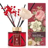 Airkeep Raumduft Marine Woody, Blume Rose Diffuser Set 150ml, Raumduft mit Stäbchen, Lufterfrischer Für Badezimmer, Wohnung, Heimdekoration