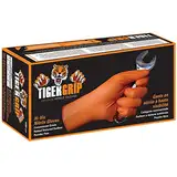 Kunzer Tiger Grip L 100 St. Nitril Einweghandschuh Größe (Handschuhe): L EN 374, EN 455, Orange