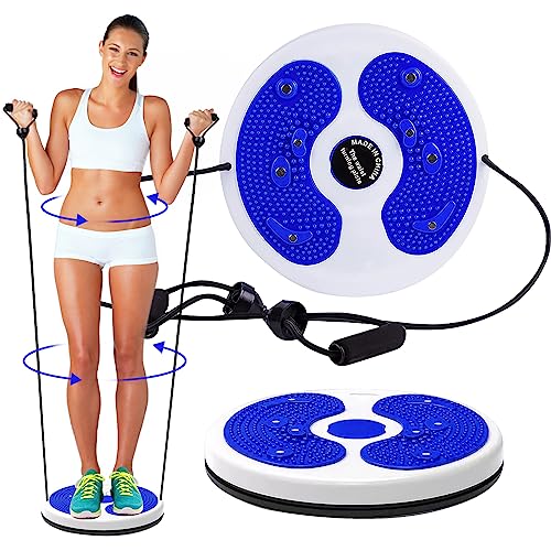 Nizirioo Twist Waist Disc, Taille Drehscheibe Hüfttrainer, Twist Waist Disc Mit Zugseil, Bauchtrainer Drehscheibe Aerobic-Training Für Fußmassage Taille Übung Wackelbrett Drehplatte Ideal Für Zuhause