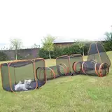 6-in-1-Tunnelzelt für Katzen und Hunde, Pop-Up-Laufstall für Haustiere im Innen- und Außenbereich, faltbar und kombinierbar, für Katzen, Kaninchen, Frettchen und Kleintiere