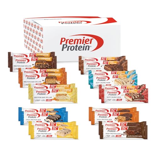 Premier Protein Mixbox - High Protein 50% (2x4 x 40g) - Protein Deluxe 40% (2x3 x 50g) - Soft Crunch 40% (2x3 x 40g)