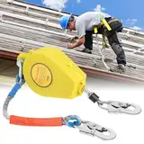 Absturzsicherung Sicherheitsgurt 10M, Klettergurt Absturzsicherung Einziehbar, Höhensicherungsgerät Fallschutz für Dachdecker und Gerüstbau, Maximale Belastung 150kg