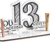 13 Geburtstag - 13 Jahre 3D-Holzkarte | Geldgeschenke, 13 Geburtstag Mädchen, 13 Geburtstag Jungen, 13 Geburtstag, 13. Geburtstag Mädchen, 13 Geburtstag Deko, 13. Geburtstag Jungen