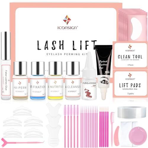 Lash Lifting set, Aikvigss Wimpernlifting Set mit Farbe Schwarz Professionell, Wimpernlifting in Salonqualität mit Sicherem und effektivem Ergebnis