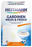 Heitmann Gardinen Weiss und Frisch, 5 Portionsbeutel: Entfernt Schmutz und Grauschleier aus Gardinen - Waschmittel-Ergänzung gegen Gilb, Nikotin und Gerüche - für lange Frische und ein brillantes Weiß