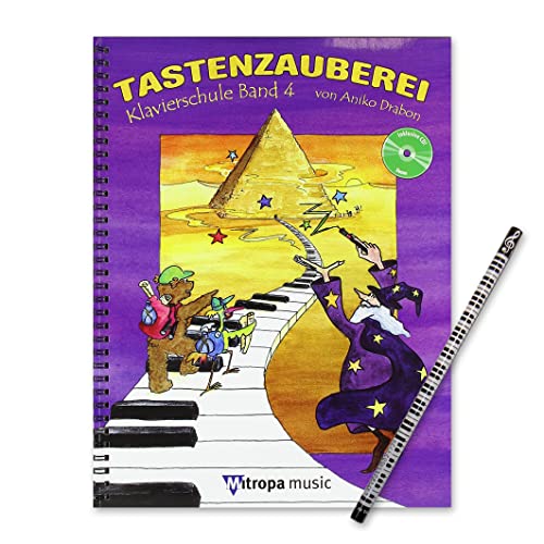 Tastenzauberei, Band 4 - Klavierschule mit Audio-CD ISBN 9789043134613 - Lehrgang für Klavier - Deutsch, mit CD und Notenbleistift