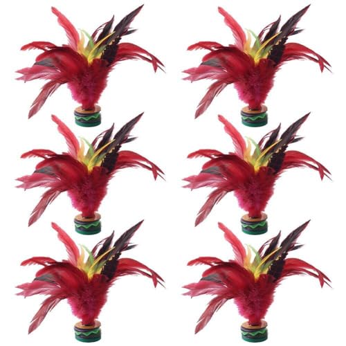 Kick Shuttlecock 6 Stück Chinesische Traditionelle Jianzi Bunte Federn Fuß Shuttlecock Sport Für Fußübung Sportspiel