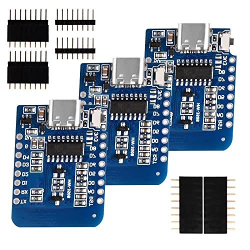 diymore 3PCS ESP8266 Mini Board NodeMCU WiFi ESP8266-12F CH340G WLAN Type C Modul