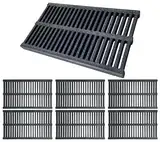 NATOTELA 6-teilige Grabenablaufrost 500x300mm Grabenabdeckung für den Gemüsegarten Entwässerungsrost aus Polymererm Kunststoff Drainageabdeckung für Gärten Gemüsefeld Grünflächen Bauernhof usw.