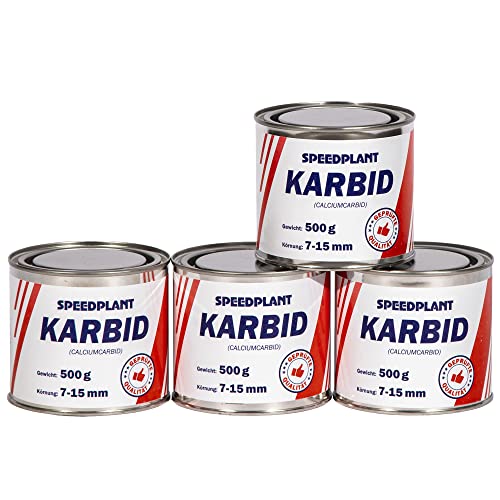 Karbid 2 kg (4x 500g) - Carbid Kabit Kabitt karbitt Karbit Karbid kleine Körnung 7-15mm - 4 Dosen